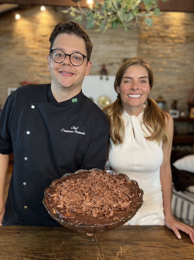 Bolo de cenoura com brigadeiro