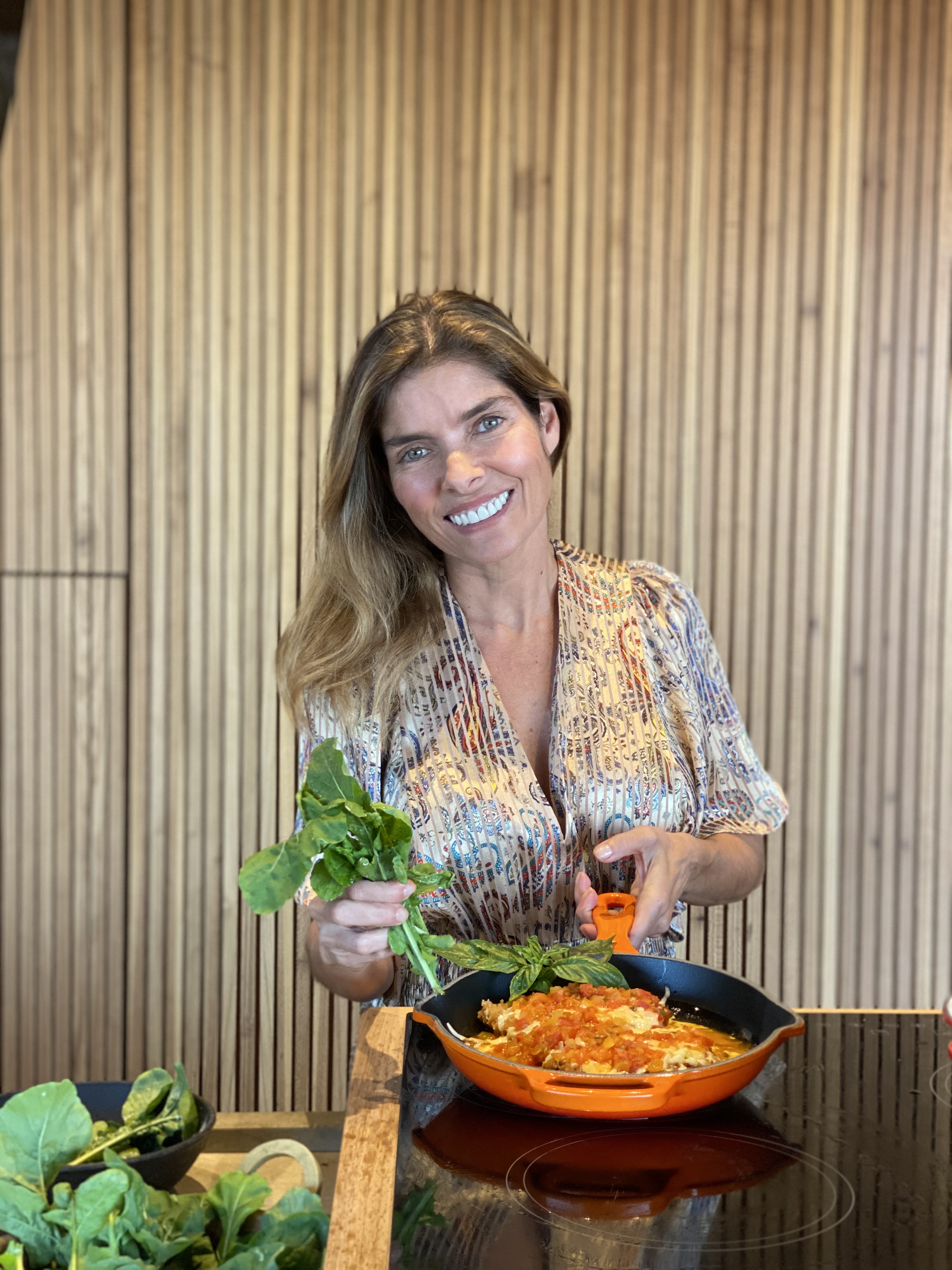 Parmegiana de Carne com rúcula