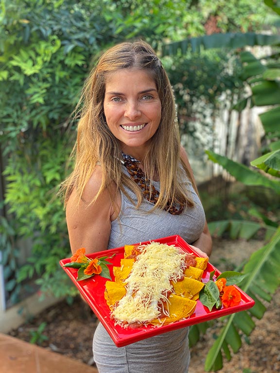 Panqueca de Cenoura com Carne Moida