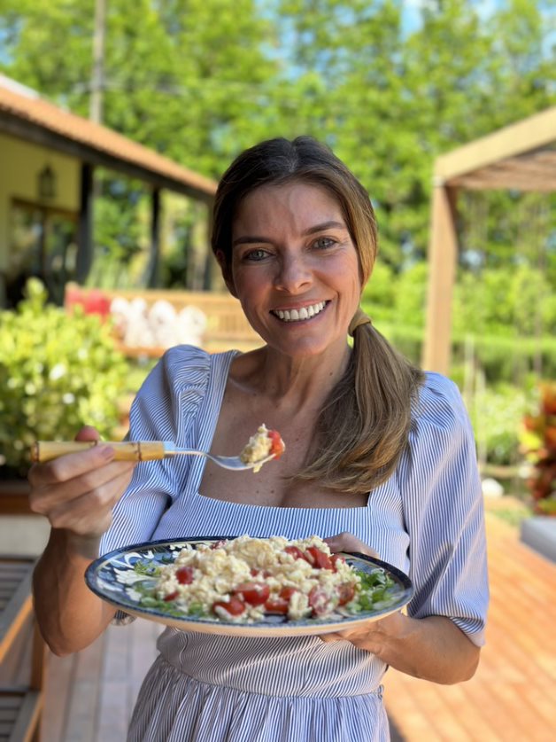 Ovos Mexidos com Tomates Cerejas