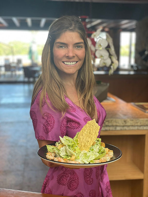 Salada Caesar com Camarão 