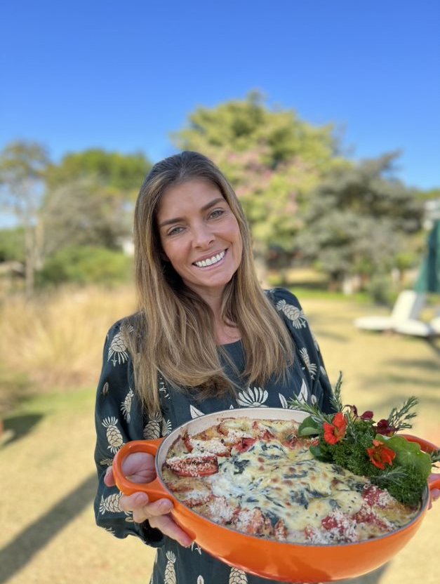 Peixe assado com creme de espinafre