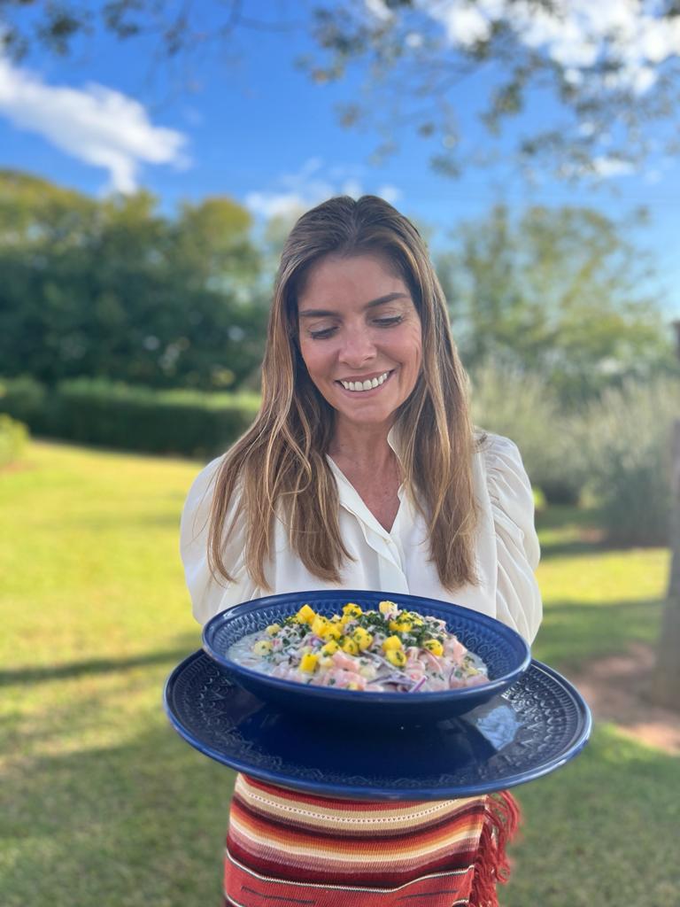 Ceviche de Salmão com Manga e Leite de Coco